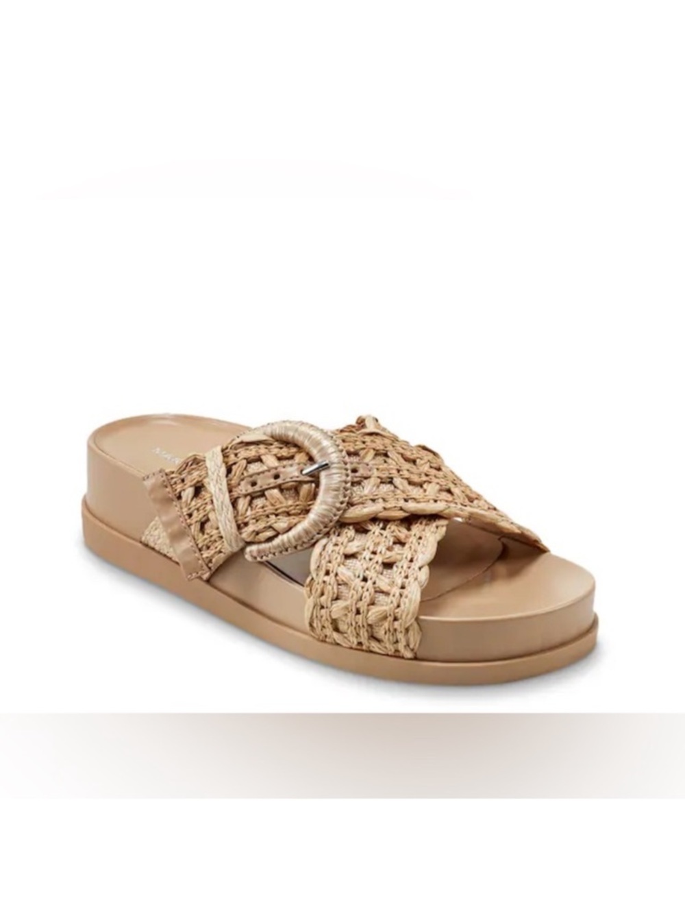 Marc Fisher Welti Woven Slip-On Flat‎ Footbed Sandals